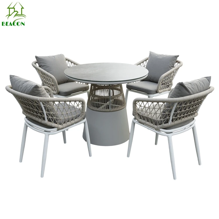 Modern patio furniture dinning set garden furniture 5 piece conversational patio furniture sets with dining table