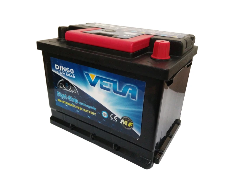 China factory battery 12v 60ah small 12 volt battery 12v60ah car battery DIN60 56068 56069