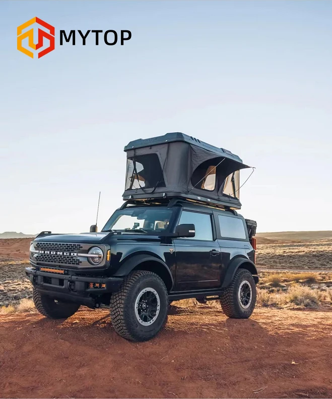 High Quality Wholesale Prime Tech Camping Car Hard Shell Automatic Roof Top square Tent