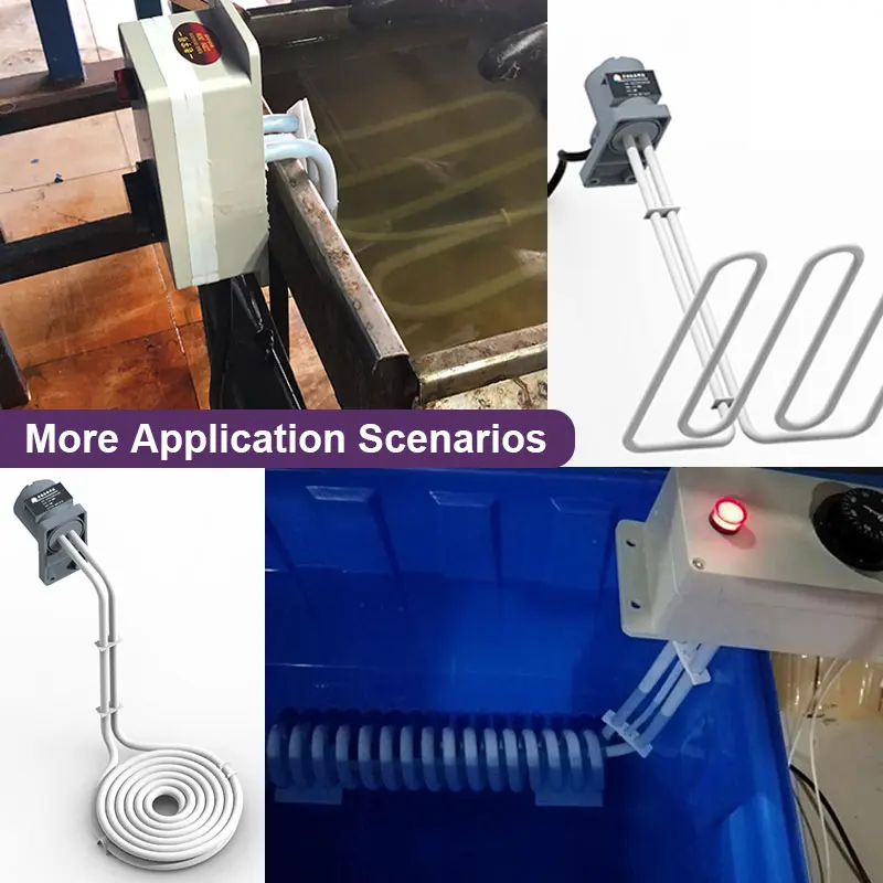 BRIGHT Customization Water Heater 350W 50KW CE Acid Resistance PTFE Immersion Heaters Element