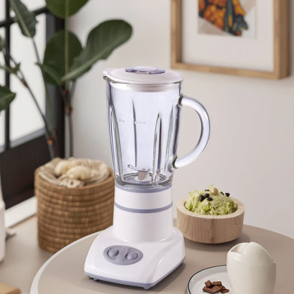 GEDITAI Home Use 2 Speed Food Blender Grinder 180W Pure Copper Motor Glass Jar 450ML Kitchen
