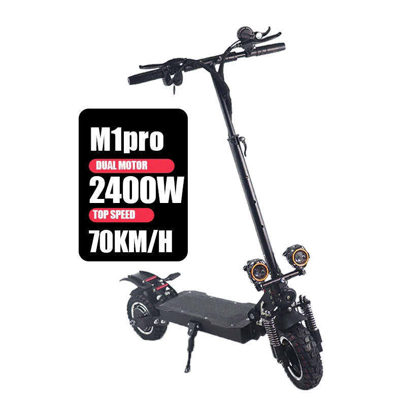Elegant Appearance M1 pro Off Road 10inch Tire Adult 2023 Latest Dual Motor 60v22.5ah Electric Scooter 2000w/2400w Foldable