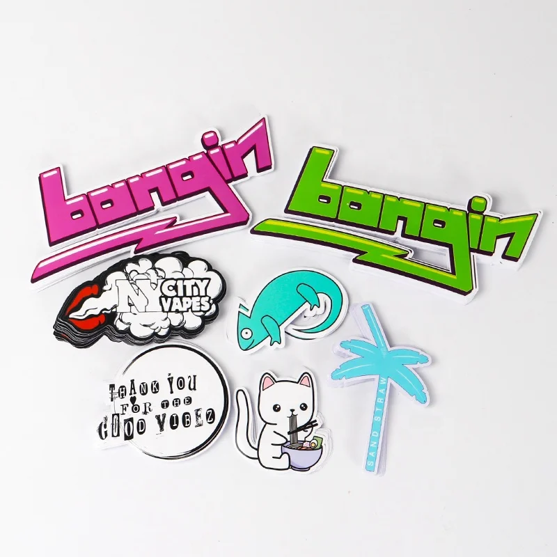 Custom printing matte sticker manufacturer kiss cut custom sheets die cut weed stickers matte die cut stickers