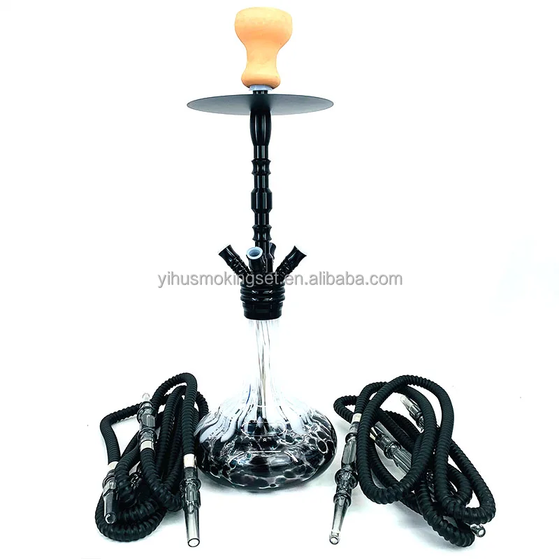Wholesale Hookah New Design High Aluminum Alloy Glass Bowl Set with Four Pipes of