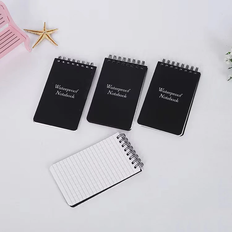 Factory Custom A5 A6 Mini Pocket Size Erasable Notes Spiral Waterproof Police Notepad All Weather Stone Paper Spiral Notebook