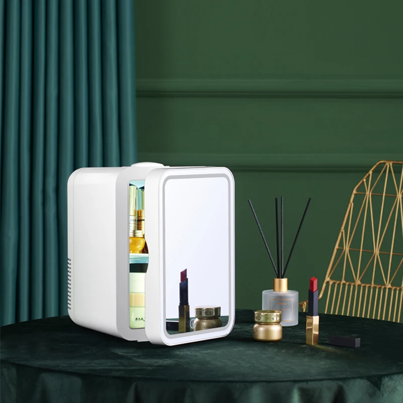 custom logo portable LED mirror skincare 5L 8L 10L 12L cosmetic mini car refrigerator mini fridge portable compressor cooler box