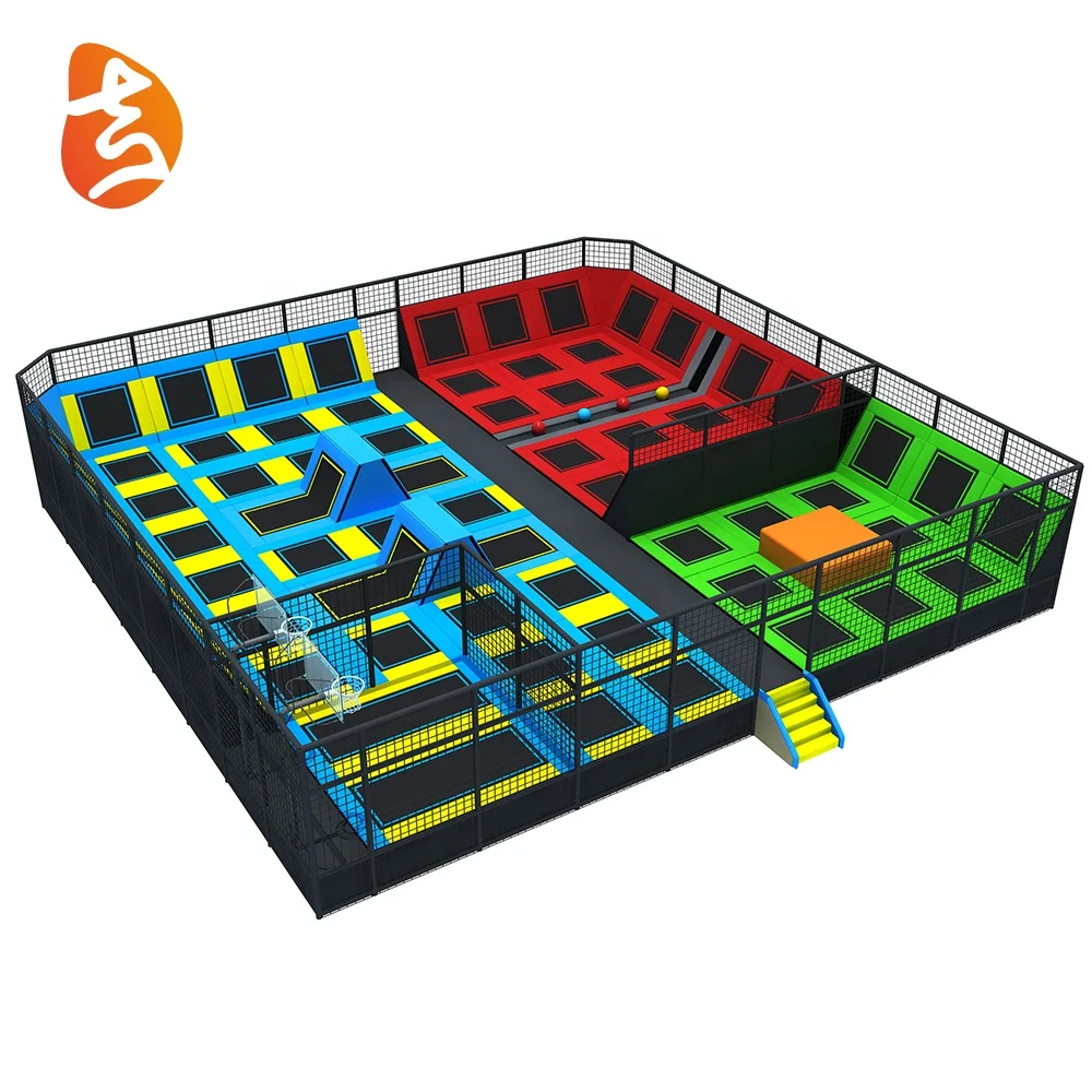 Factory Wholesale Colorful Commercial Big Indoor Trampoline