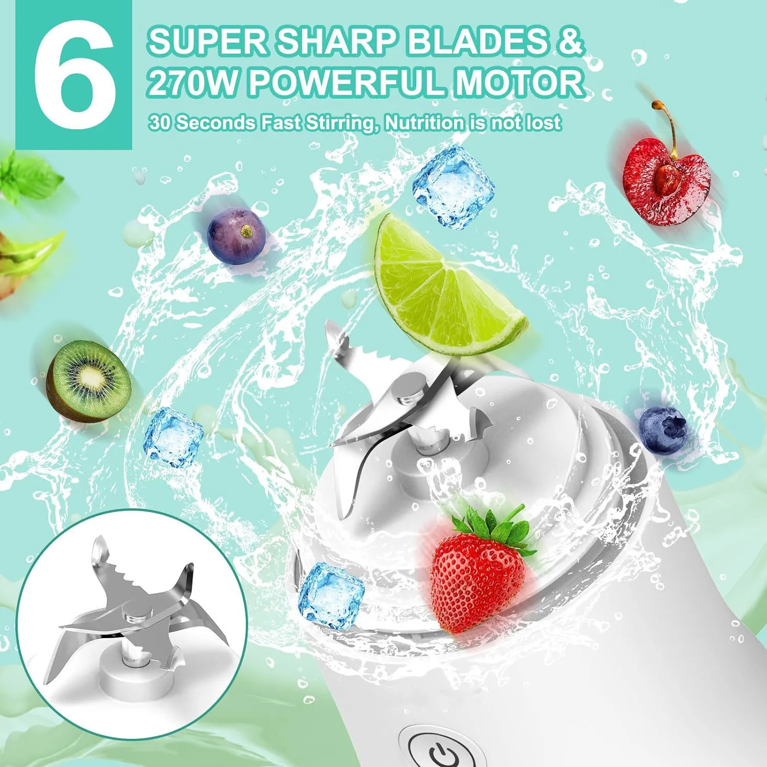 Fresh juice mixer electric wireless mini portable shaker juicer blender machine