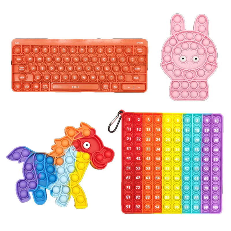 
Factory Wholesale Silicone Anti Stress Toys Pack New Popper Popits Fidget Sensory Toy Set Pop Fidget Toys 