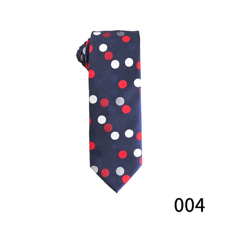 Top selling mens necktie elfeves polyester oem odm jacquard business necktie polka dot tie