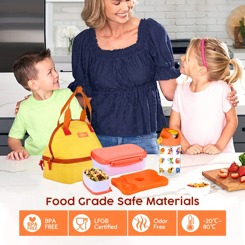 Funny advertising holiday Business gifts promotional party novelty personalized water bottle sets lunch box school bag gift sets