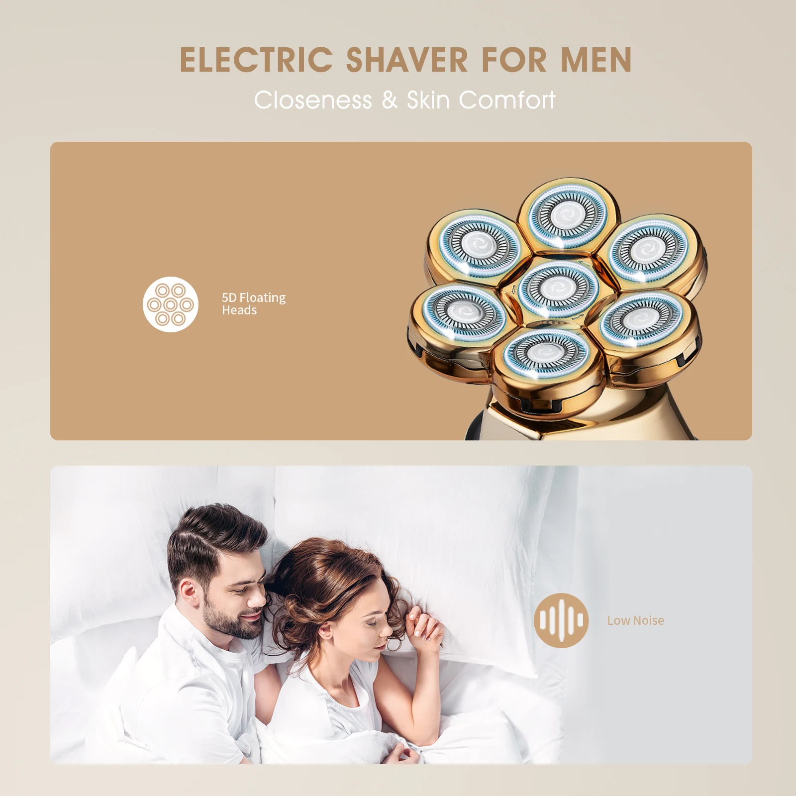 2021 NEW COMING 7D bald head shaver USB waterproof 7 shaver blades electric men shaver