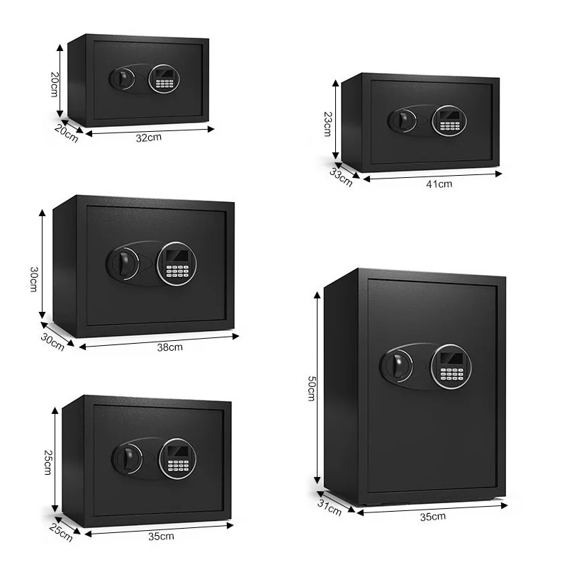 Customized Mini Home Office Hidden Safe Box Colorful Powder Coated Electronic Digital Small Locker Black