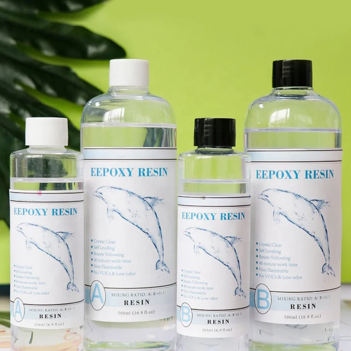 Factory Epoxy Resin 1kg 3:1 crystal drop glue high transparent epoxy AB glue DIY handmade bulk package