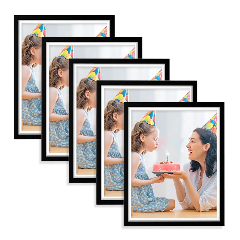Protected and Enhanced Image Display Walnut Wood Photo Frame with UV and Silk Screen Printing