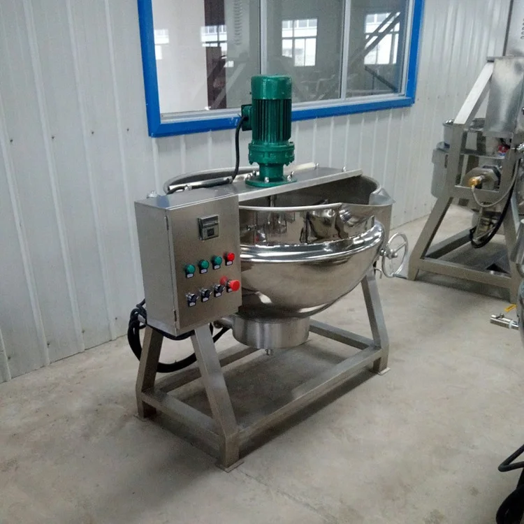 
Large red bean paste processing machine jacketed kettle with mixing 