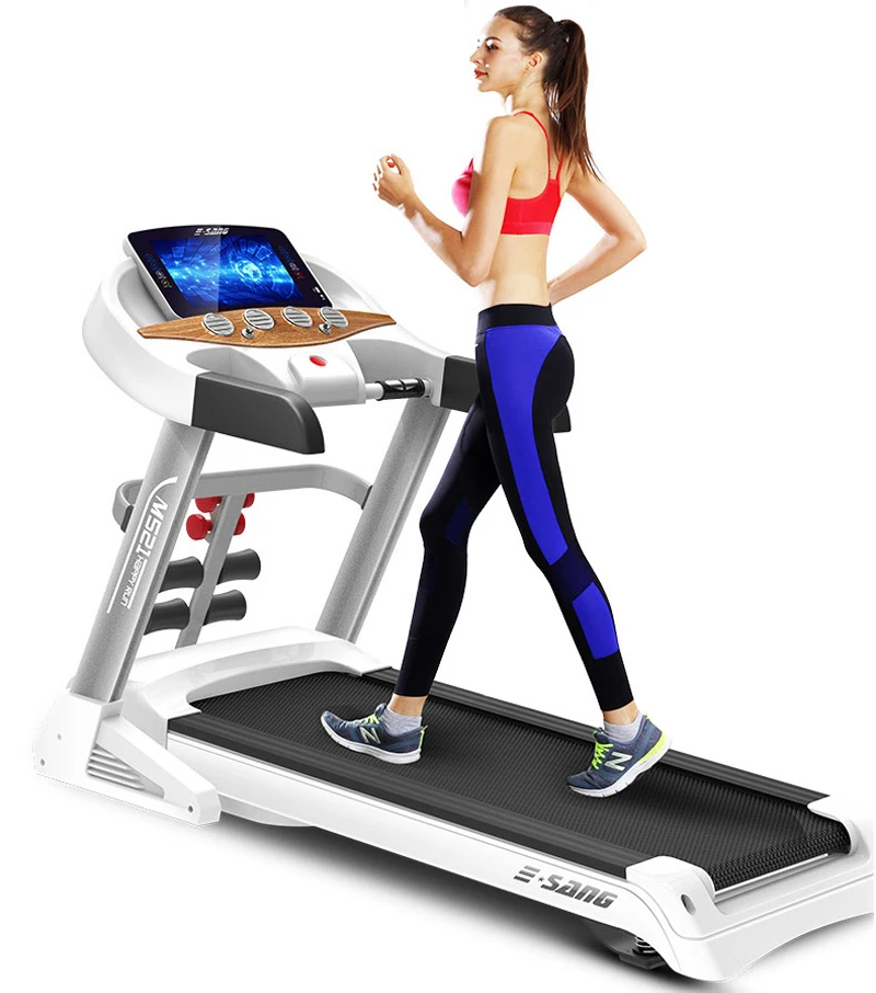 EQi  Viewable Solid Strong Noiseless Treadmill Handheld Running Machine Fitness Equipment