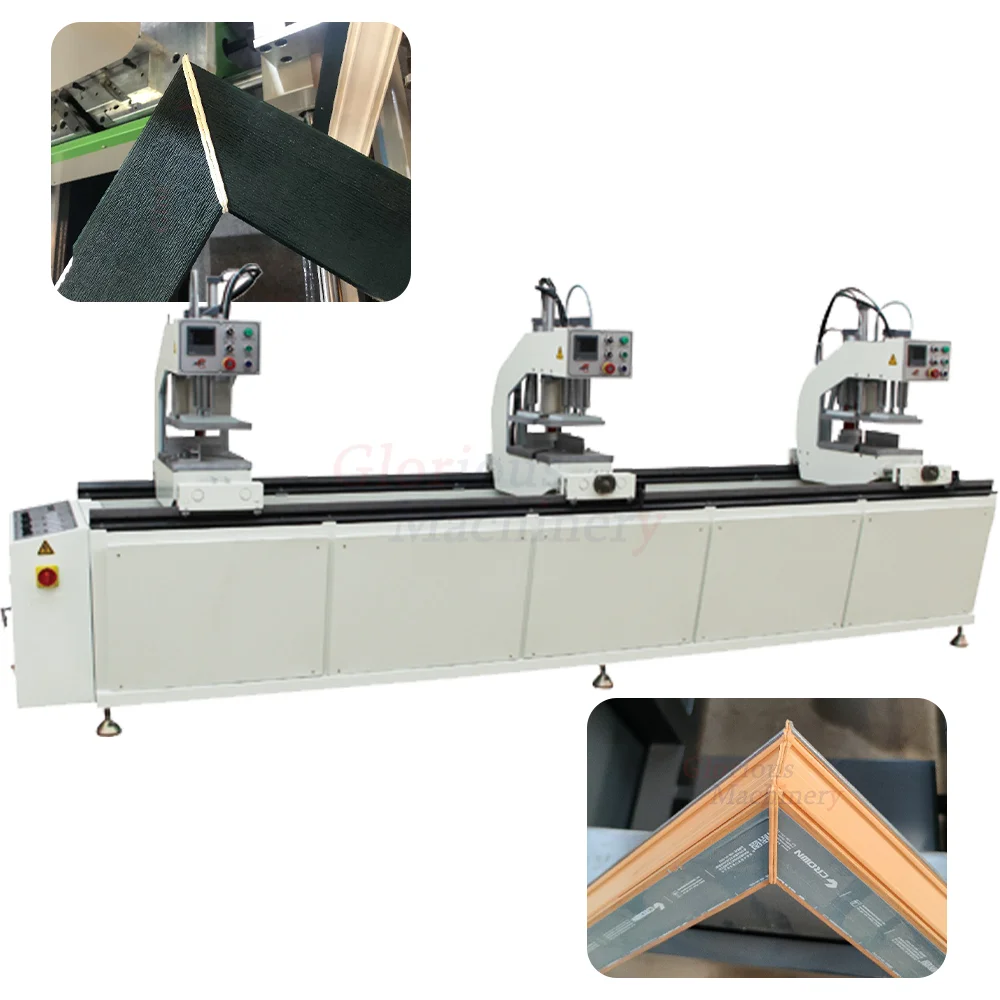 Double Head Welding Machinery Upvc Window Machine Manufacturer Jinan Two Head Welding Machine for Sale PVC Windows Welding 4.5KW