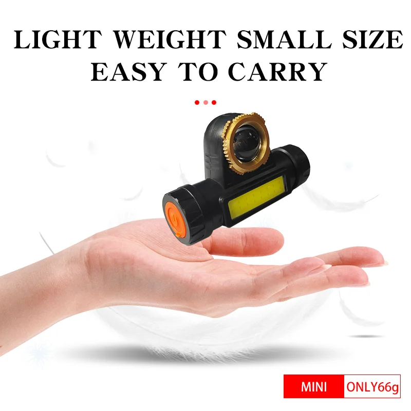 RTS LED Strong Head Lamp Telescopic Zoom Camping Lights Night Riding  Headlight Outdoor USB Rechargeable Waterproof Head Light