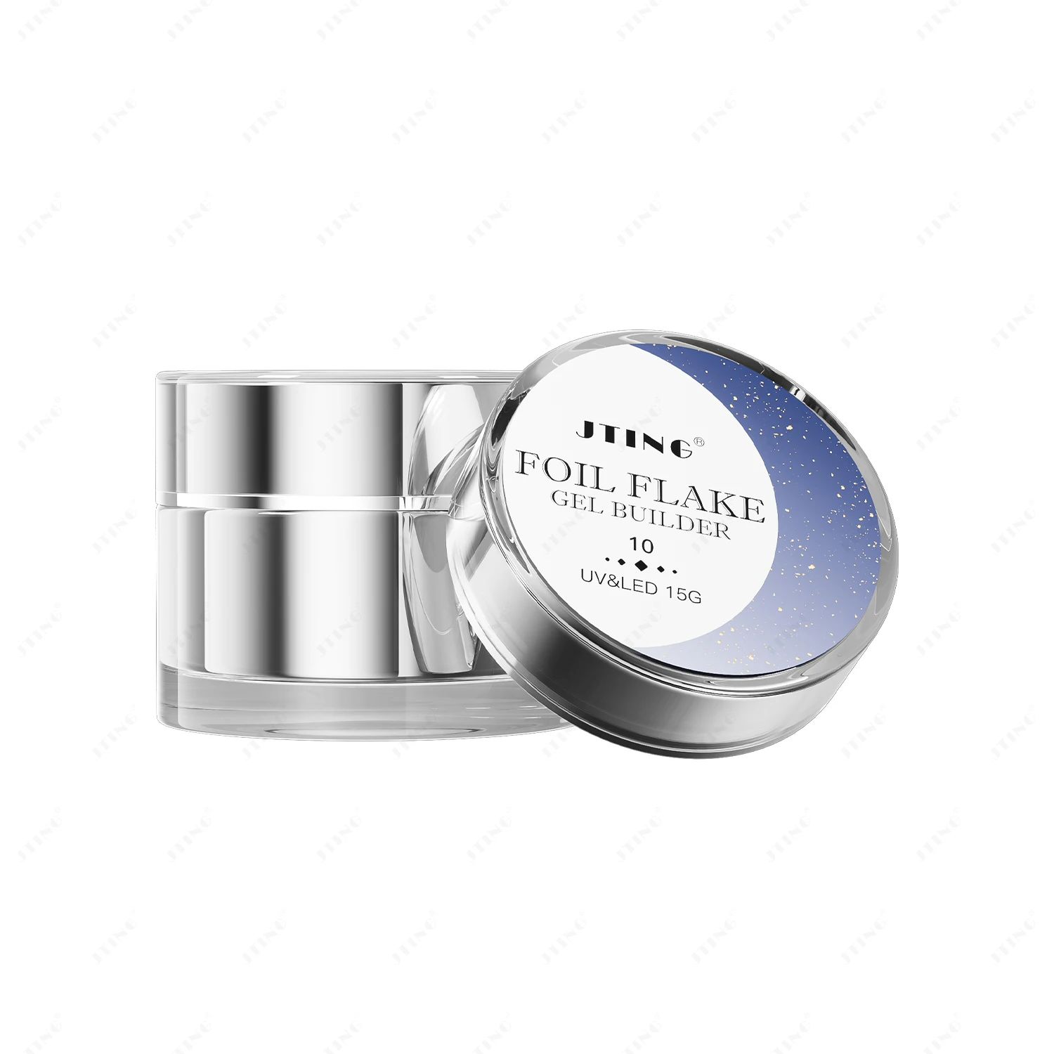 JTING Long Lasting 16colors Foil Flake Gel Builder UV/LED Nail Extension Soak Off Construction Gel No Yellowing Gel Builder