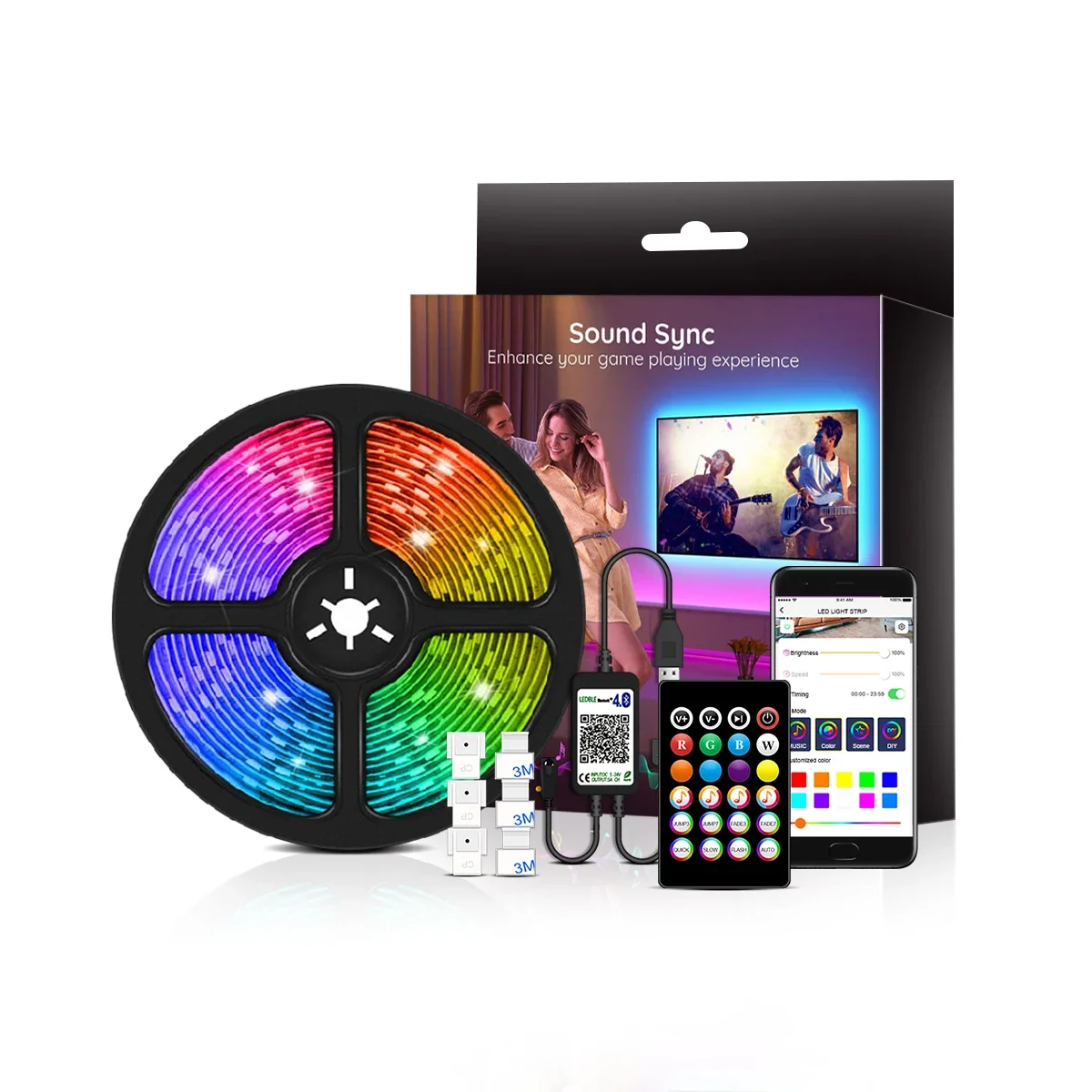 LEDILAND Smart Strip Lights Christmas LED Decorations USB Rgb App Controlled RGB Neon Night Lamps Home Decor Luxury LED Light