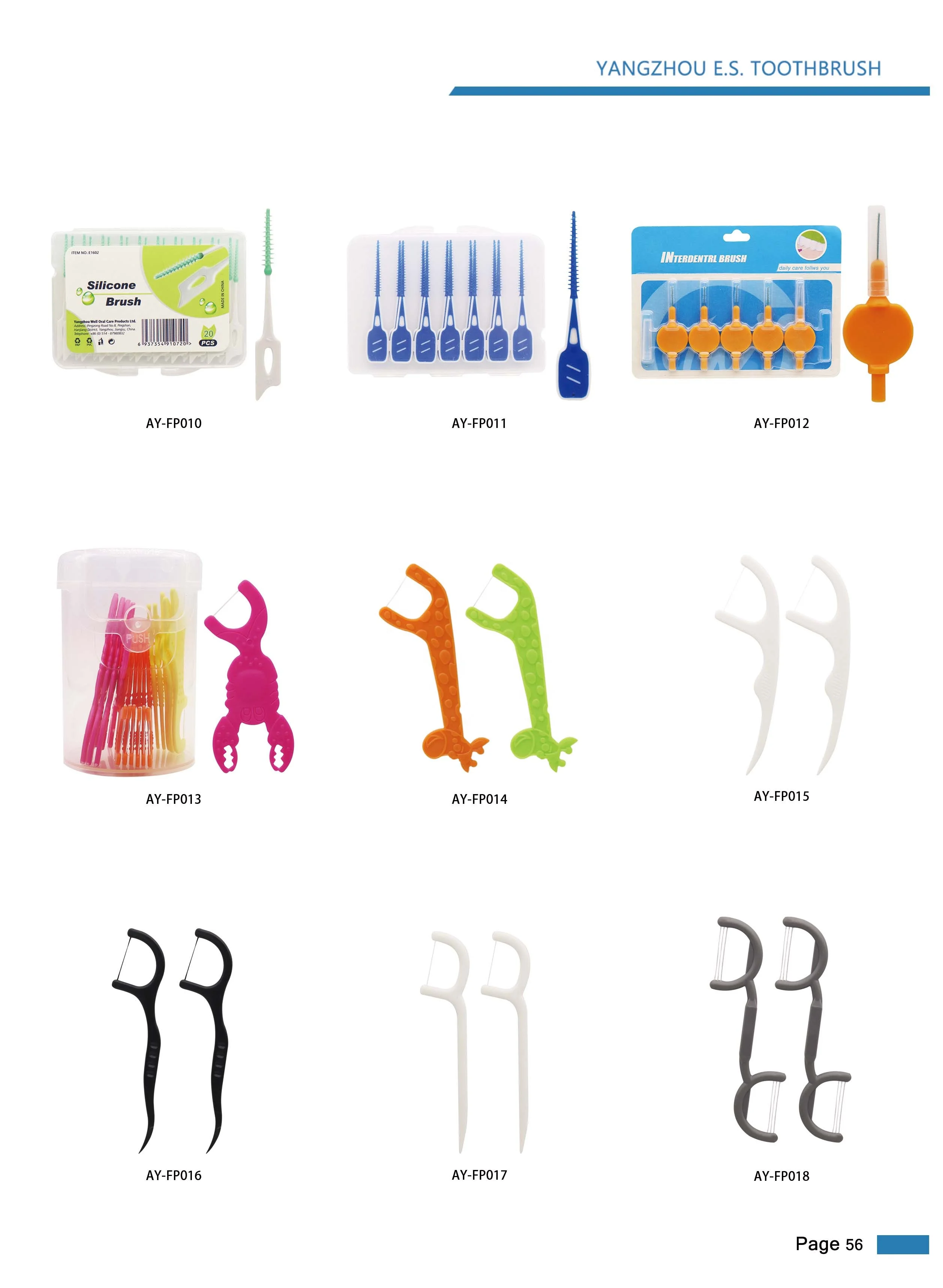 High quality dental Floss with  interdental brush Heads dental floss pick