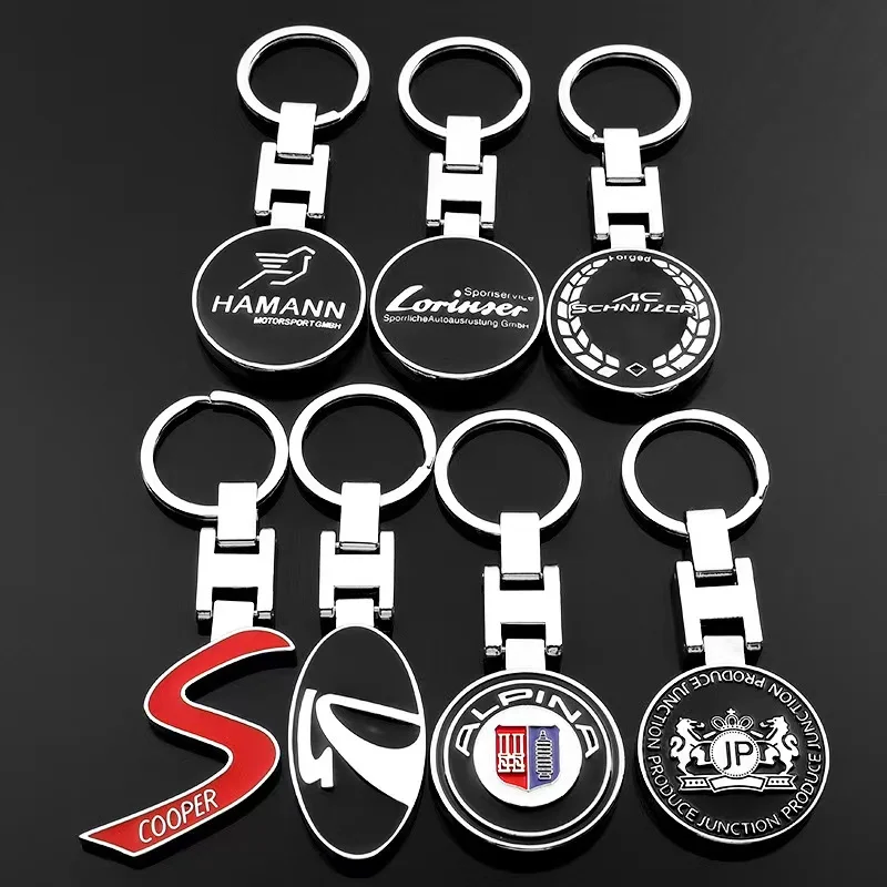 Wholesale Keychain Custom Company Logo Name Car Key Chain Letter Keyring Stainless Steel Designer Keychain for Souvenir Gift