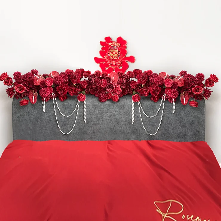 Customized 1M 2M Wedding Flower Bedside Sofa Decorative Flower Salon Events Decoration