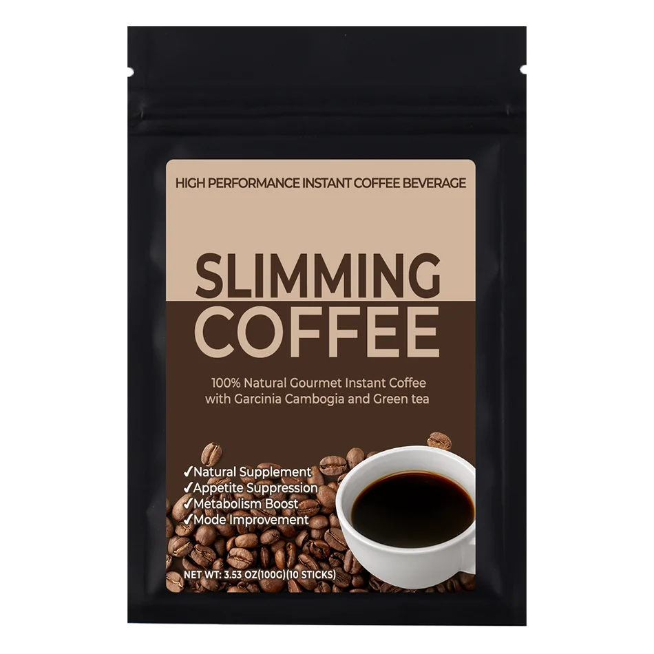 Private label instant slim coffee garcinia cambogia fat burn coffee diet supplement body detox