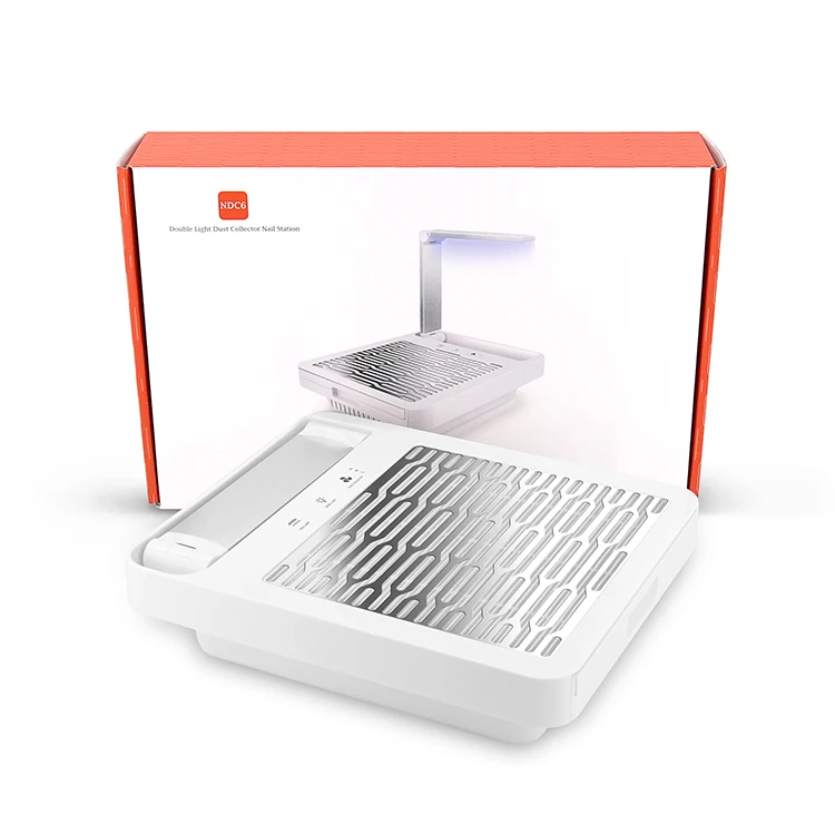 Powerful Electric Nail Table Vacuum Cleaner Dust Collector Extractor with Lamp