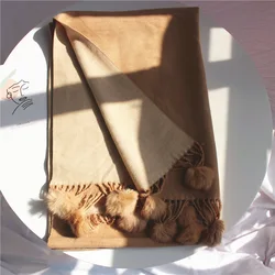 2019 new explosion models candy color Solid color matching scarf  scarf warm  scarf Core yarn   ball