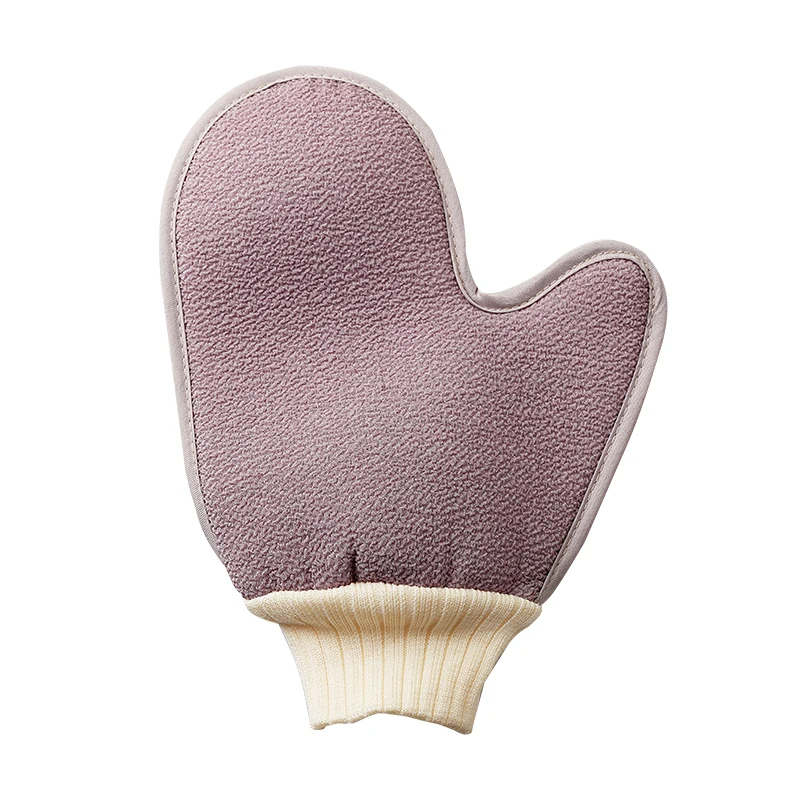 Wholesale Moroccan Kessa Gloves Exfoliating Body Mitt Customized Black Bag Eco Shower Sponge Luffa Bath Pouf with Silk