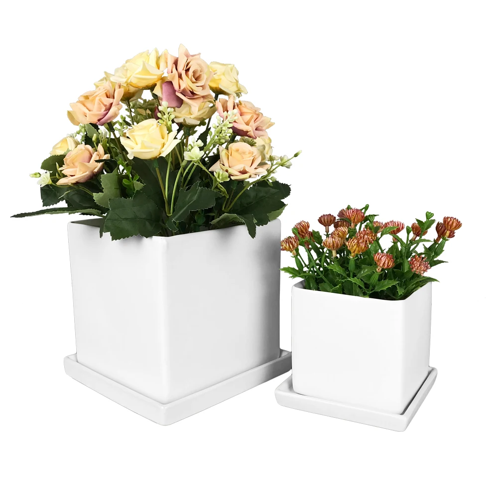 Customizable manufacture large Ceramic indoor and outdoor plant pot for nursery plants