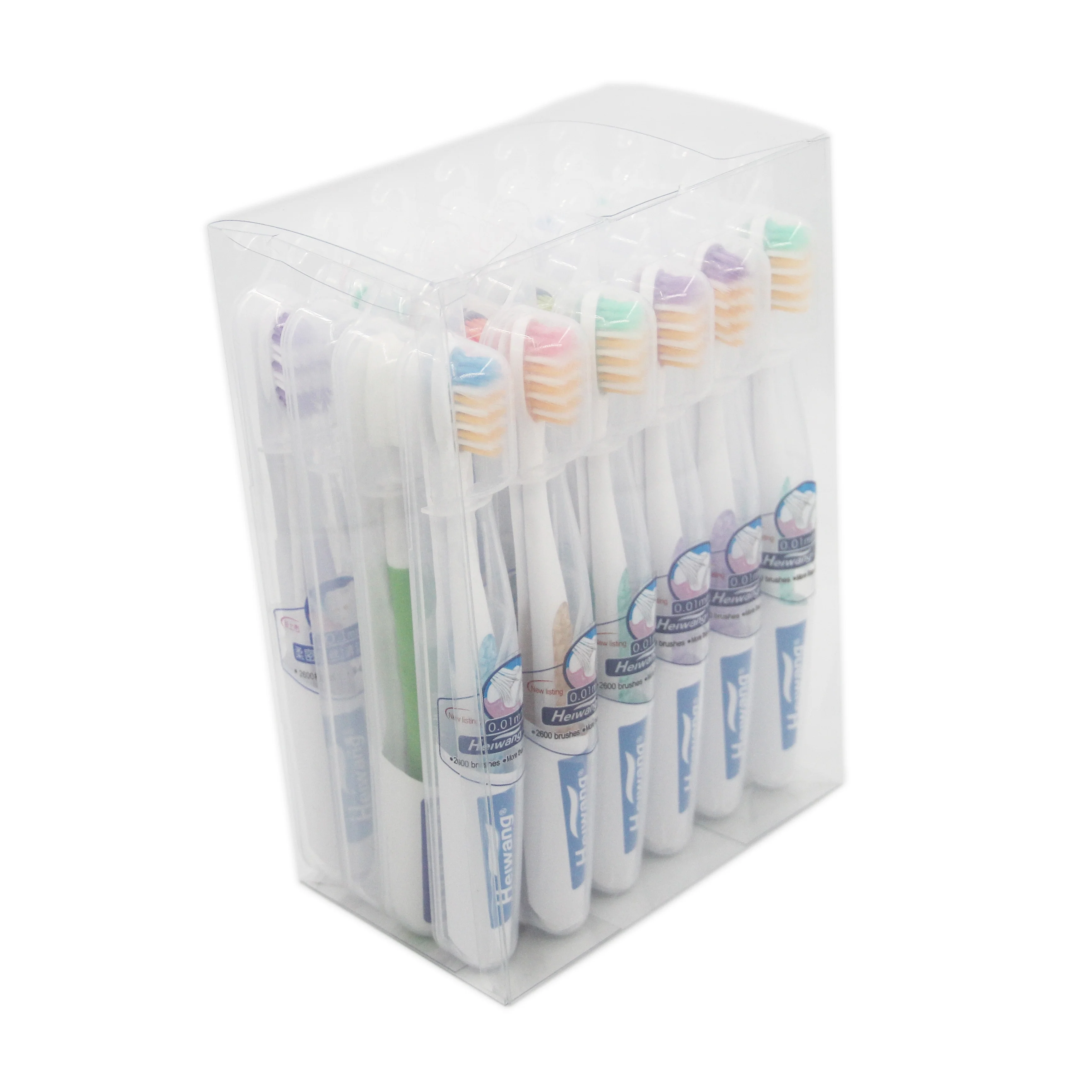 2020 New package high quality portable plastic tube box adult toothbrush with PP travel case box