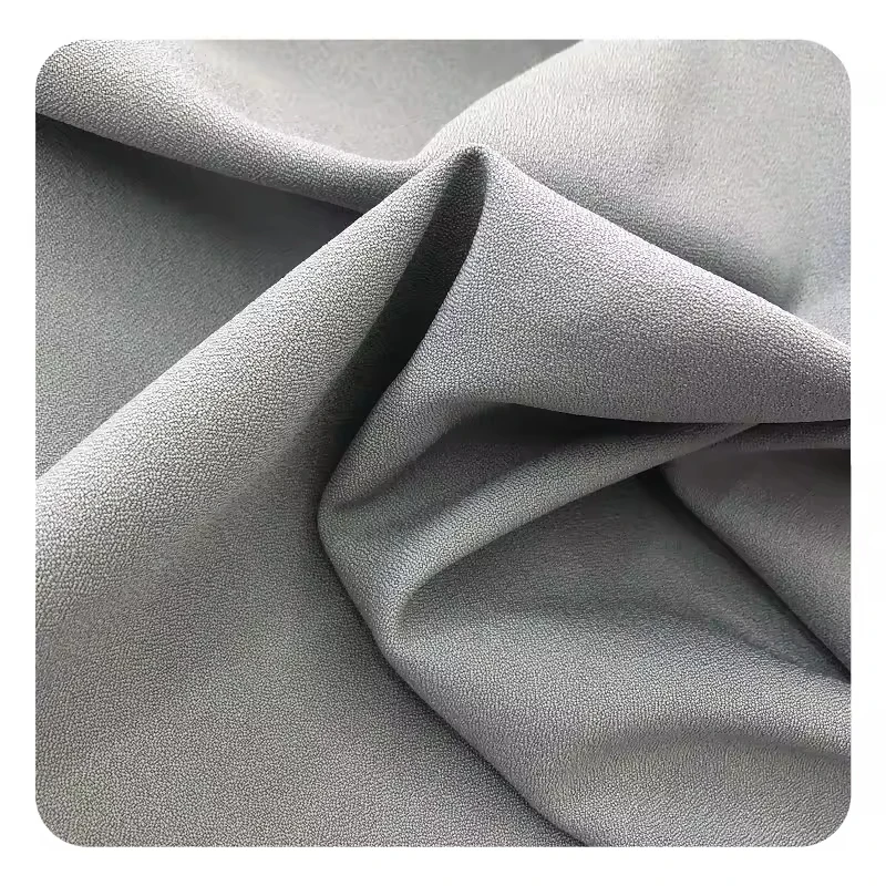 2024 China factory wholesale cheap 200D polyester stretch moss crepe fabric