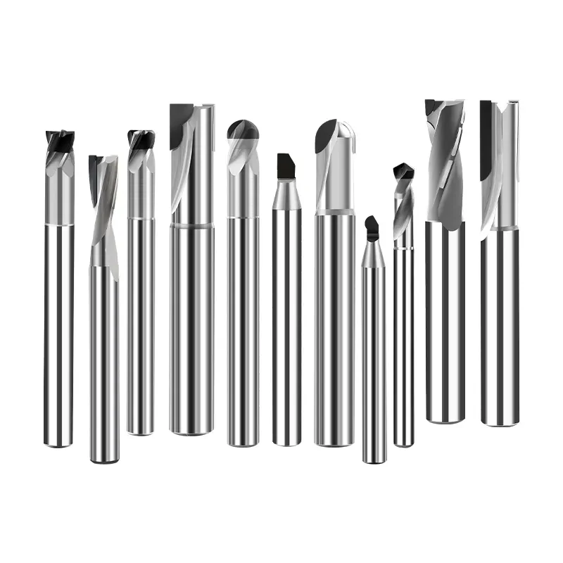 Diamond PCD face milling cutter CNC milling tools PCD ball end mill with straight shank high-speed for carbon and steels