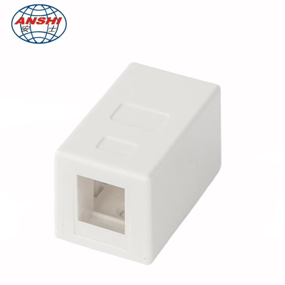 ANSHI Однопортовый выгрузки Keystone Jack CAT5E CAT6 CAT6A сетевой монтажный бокс