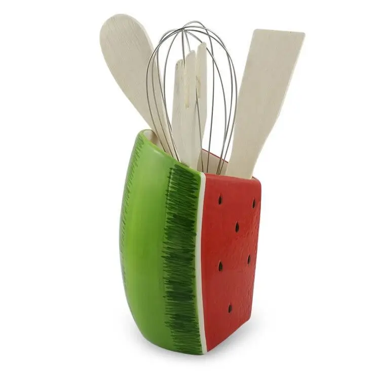 Modern Handpainted Dolomite Watermelon Bowl Salad & Fruit Soup Bowl Sustainable Ceramic Candy Bowl for Weddings & Giveaways