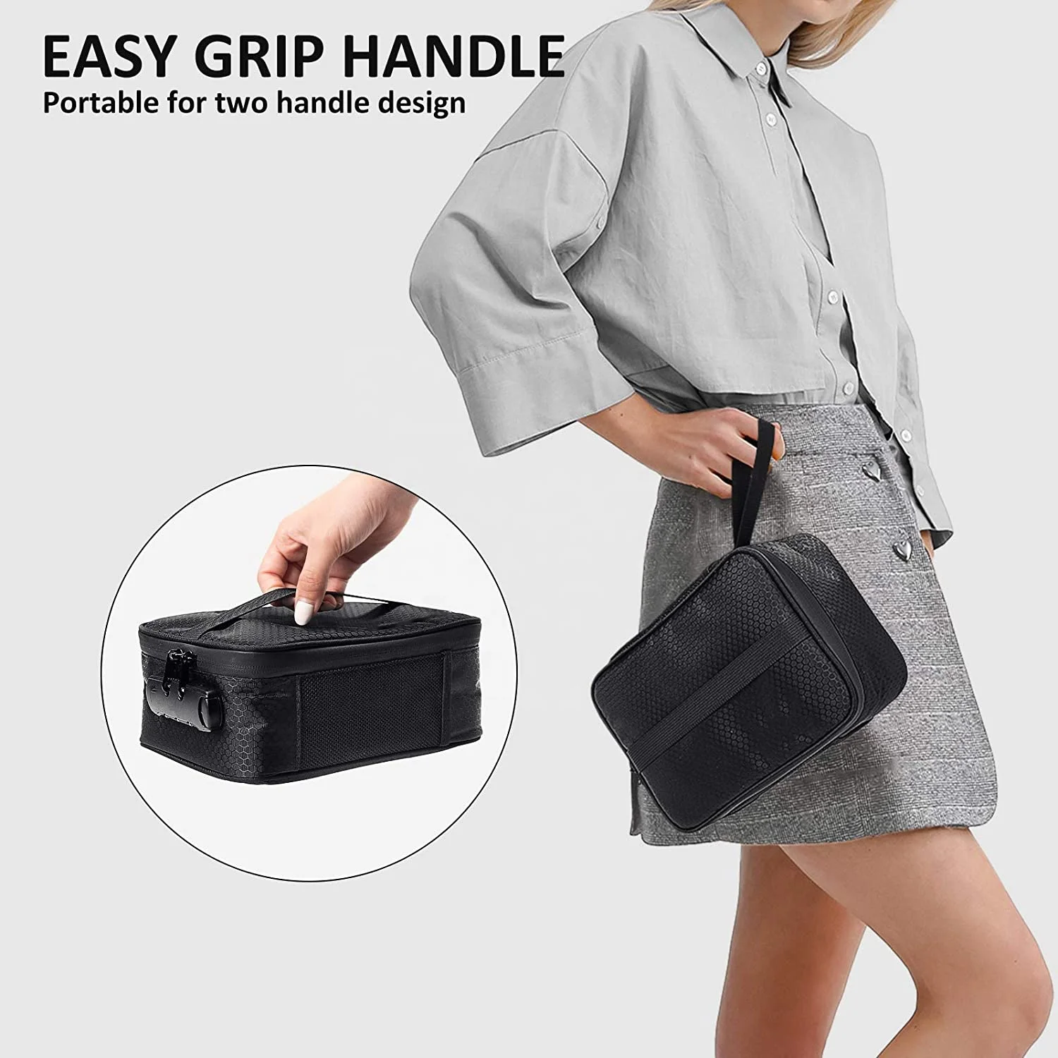 
Carbon Lined Custom Stash Glass Odor Smellproof Smoke Pipe Case Box Bags Smell Proof Bag For Smoking Weed Accessories 