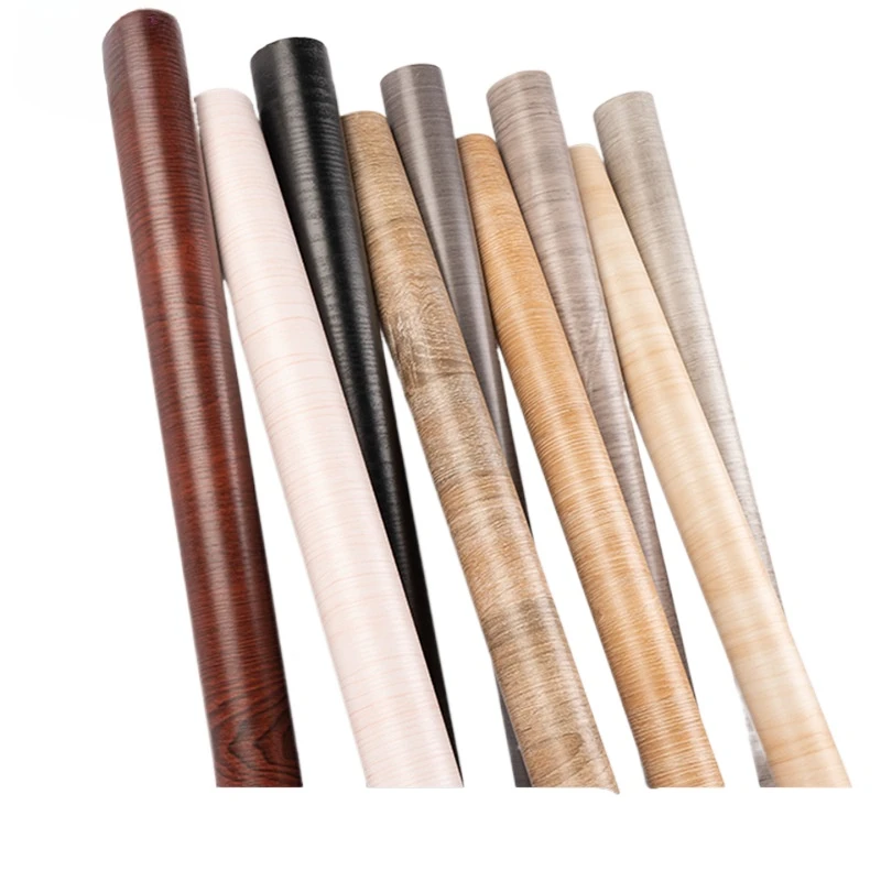 Thickened Wood Grain Wallpaper Wall Only Self-adhesive Waterproof Cabinet Desktop Non-marking Furniture Renovation Sticker