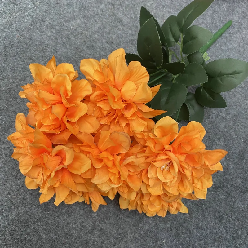 100 Styles Orange Silk Flowers Arrangement for Wedding Decoration Orange Artificial Flowers