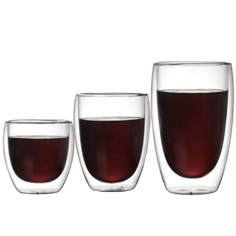 450Ml Reusable Insulated Latte 12Oz 16Oz Colour Effect Branded Stack Double Walled Glass Coffee Cups Travel Mugs for Sublimation