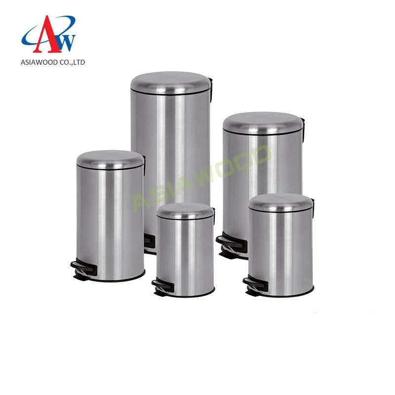 Best quality powder coating pink metal dust cleaner bin