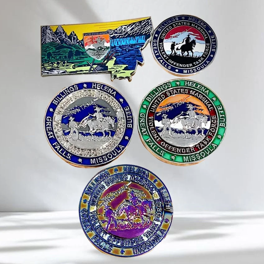 Free Sample Customized Challenge Coin Manufacturer Soft Enamel Coin with Offset Details Fire logo Coins