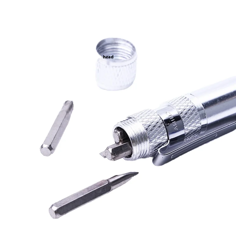 8-in-1 Customized Aluminum Alloy Pen Type Manual Screwdriver Set Phillips & Slotted  with Steel & Plastic Handle