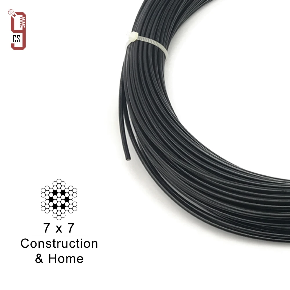 
Heavy Duty Colorful Vinyl Coated Wire Rope Steel Aircraft Cable 