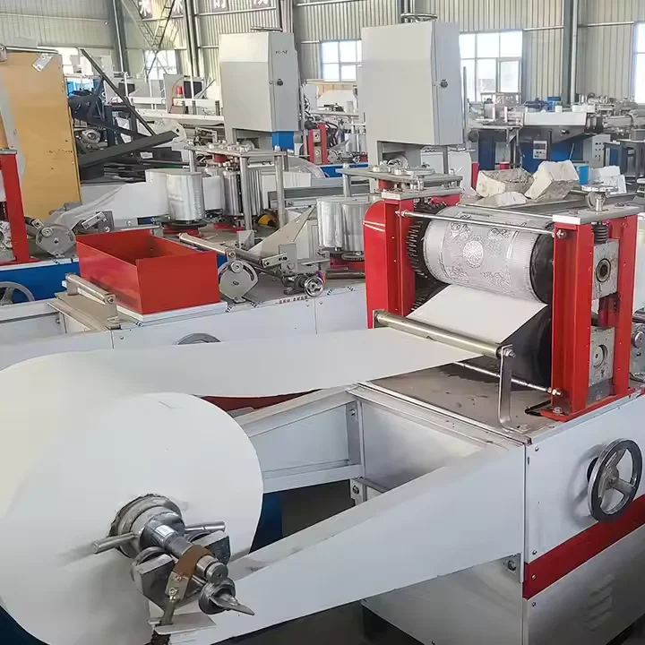 Factory Supply Fully Automatic Facial Soft Tissue Napkin Production Line Used Wood Pulp Toilet Paper Cut Making Machine