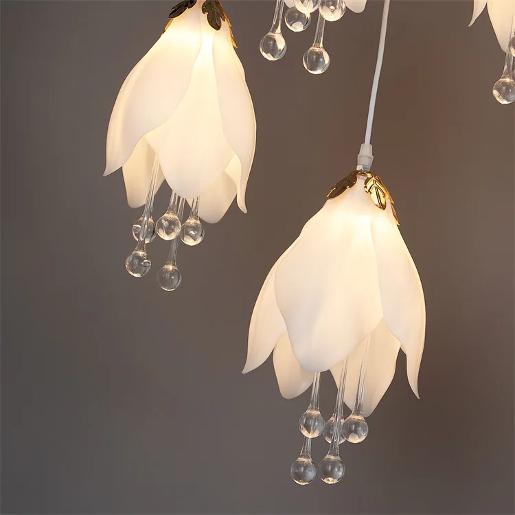 Birthday Party Props Magnolia Light Flower Shape Ceiling Lamp Decoration for Wedding