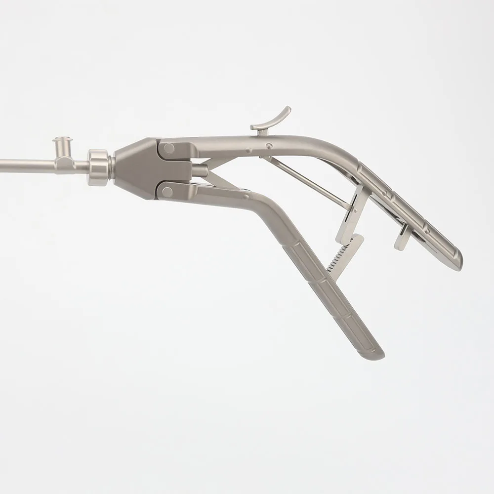 Tungsten Carbide Jaw Needle Driver Forceps Titanium Laparoscopic Instruments Curved Gun Type Laparoscopic Needle Holder