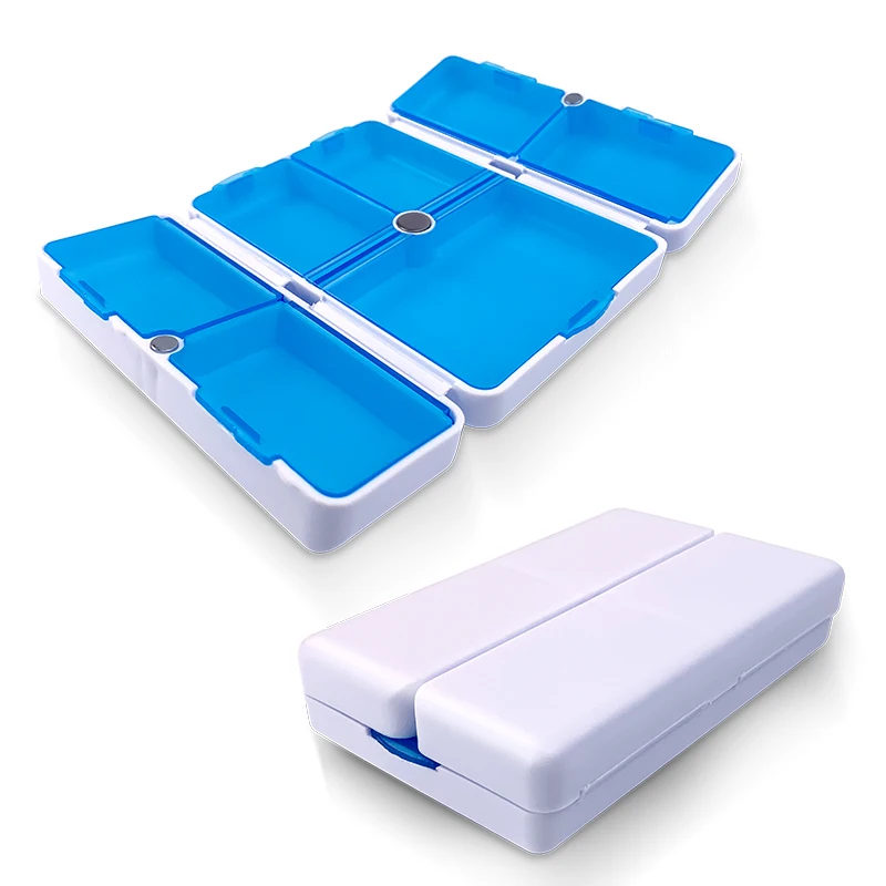 Pill Organizer Factory Directly Sale Eco-friendly Mini Plastic 7 Day Plastic Pill Case PP+Magnet Medicine Case Pill Box